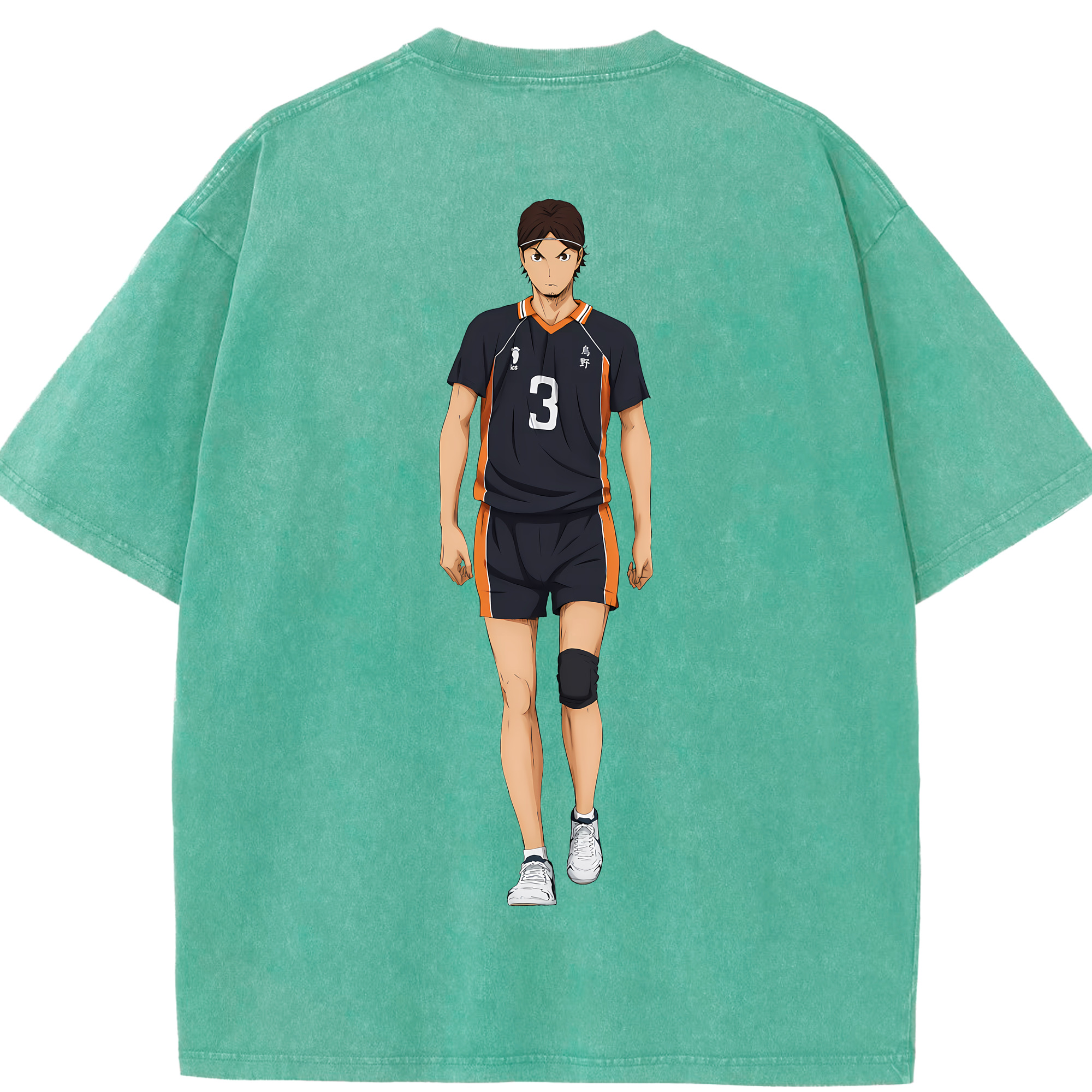 （画像用） ハイキュー!! Haikyu!! 綿100% ヴィンテージ風 半袖Tシャツ（背面プリント）